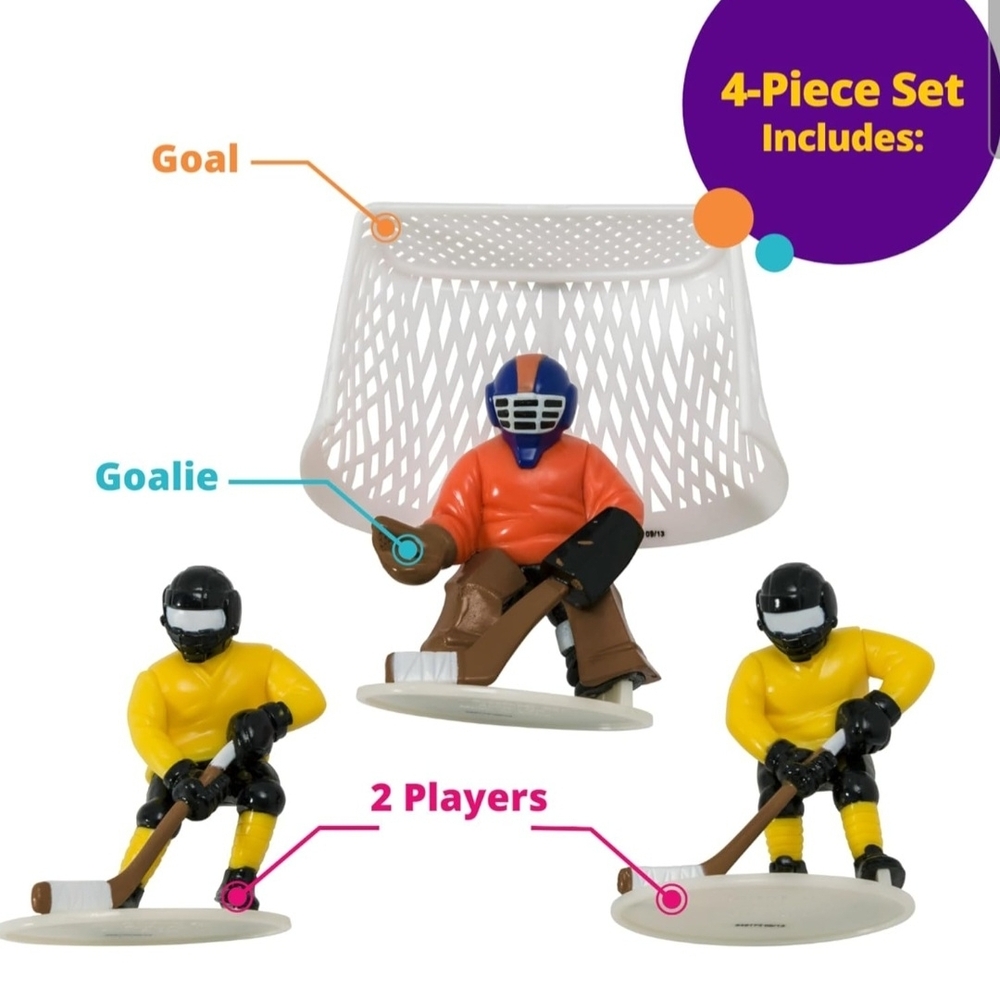Hockey Face Off cake toppers Cake Decoration Birthday 4 piece set